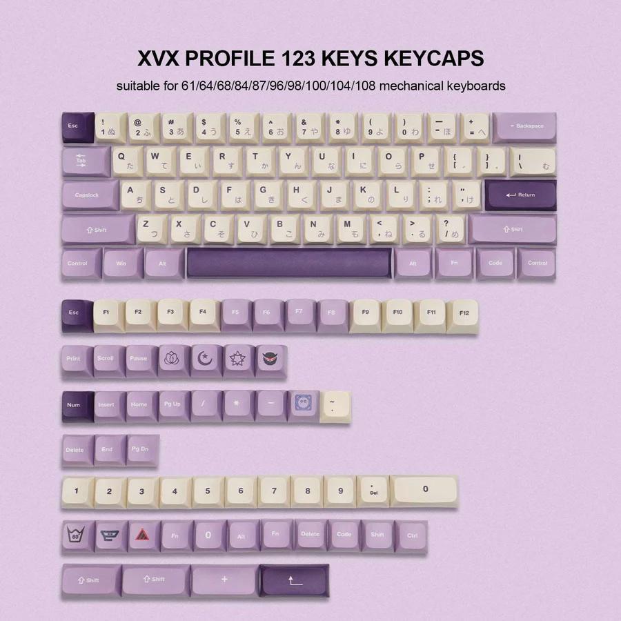 XVX Lavender Purple Keycaps XVX Profile Dye-sub PBT Keycap 123-Keys