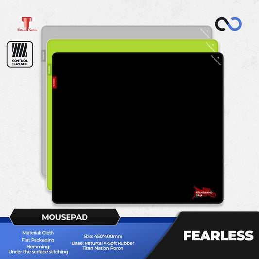Titan Nation Fearless Rubber Base Gaming Mousepad Type-99 Surface (Control)