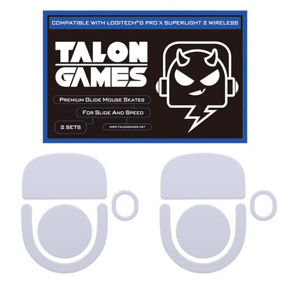 TALONGAMES Grey G Pro X Superlight 2 / GPX 2 Mouse Feet / Mouse Skate PTFE for Cloth Mouse pad (Speed)