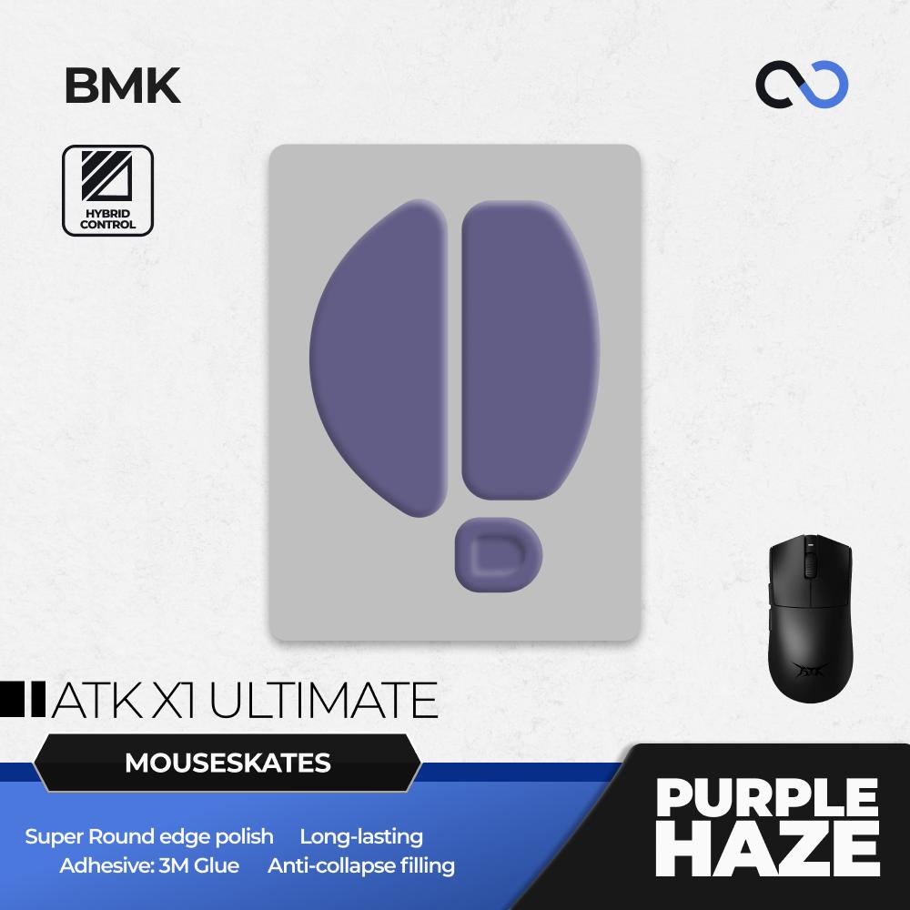BMK Purple Haze Pro ATK X1 Ultimate Mouse Feet / Mouse Skate PTFE Obsidian Air Clone (Hybrid-Control)