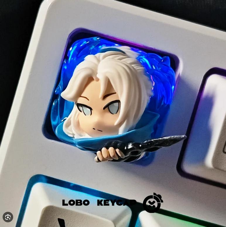 Lobo Jett Kunai Variant Valorant Agent Theme Artisan Keycaps Resin Keycap