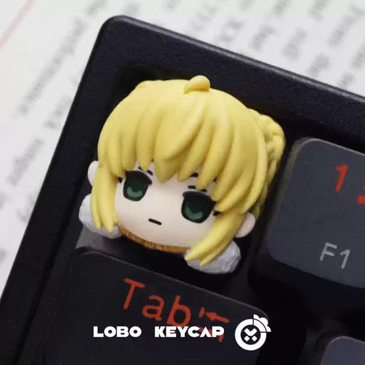 Lobo Saber Fate Grand Order Theme Artisan Keycaps Resin Keycap