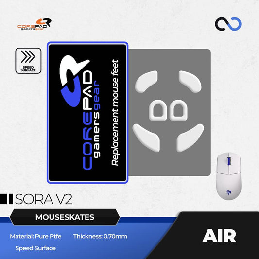 Corepad AIR Ninjutso Sora V2 PTFE Mouse Feet / Mouse Skate for Cloth Mouse pad (Speed)