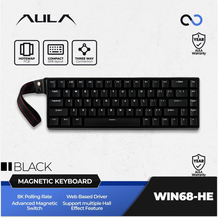AULA WIN68 HE MAX 8K Hall Effect 65% Gaming Keyboard Rapid Trigger SOCD DKS RDT Wooting