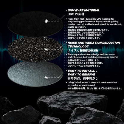 Talongames Sumi Dots Universal Silent Mouse Feet / Mouse Skate Mixed PTFE (Control)