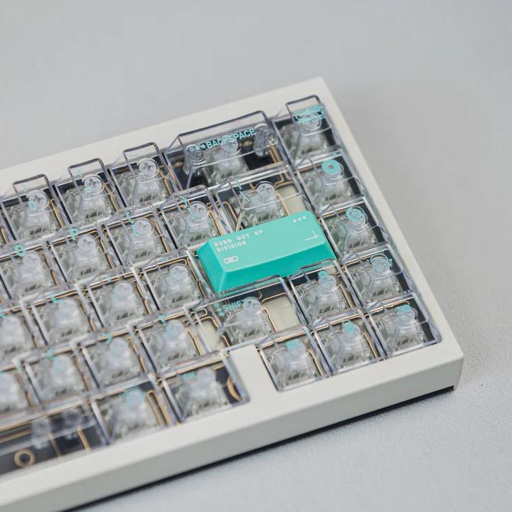 LeleLab x PointWorks SuperX Splinter Transparent Keycaps Cherry Profile UV Printed ABS Keycap 133-Keys