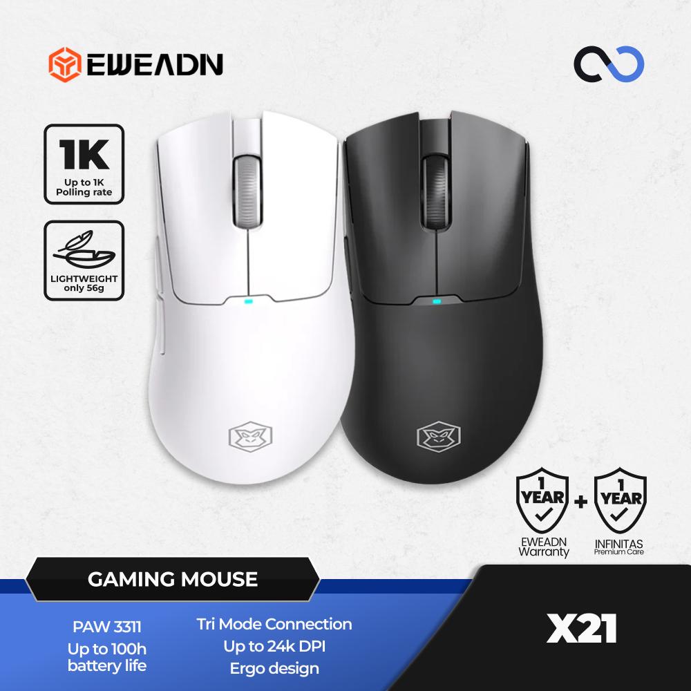 EWEADN X21 Wireless Light Weight Ergonomic PAW3311 Gaming Mouse