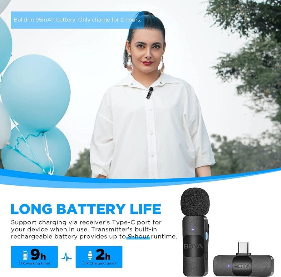 Boya BY-V20 / BYV20 USB C Android Wireless Microphone System type C
