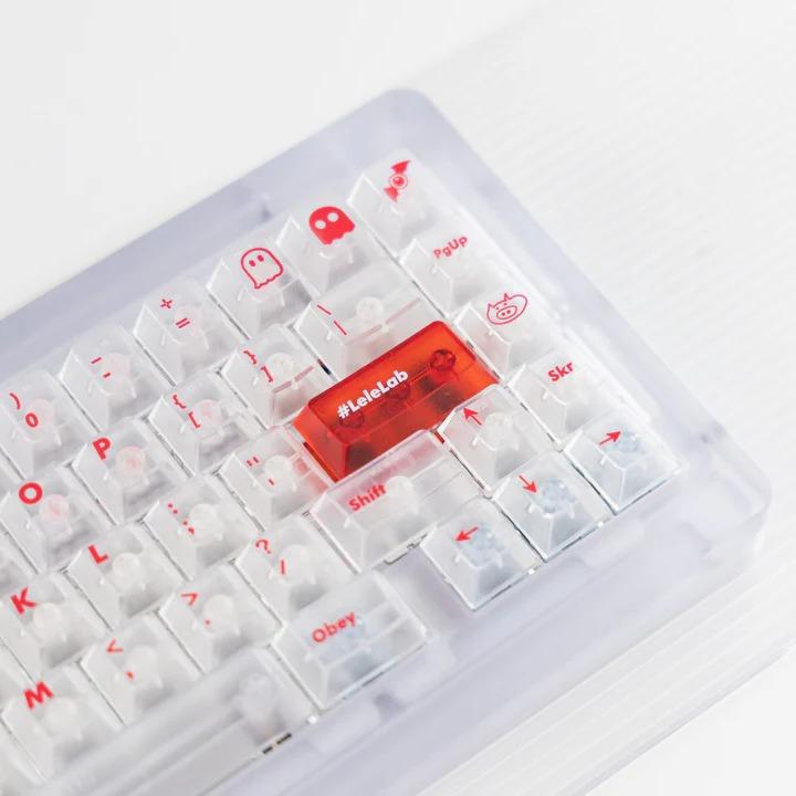 LeleLab Supsup SuperX White Transparent Keycaps Cherry Profile UV Printed ABS Keycap 139-Keys