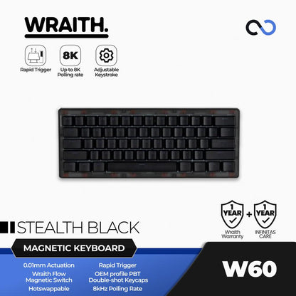 Wraith W60 HE 8K Hall Effect 65% Gaming Keyboard Rapid Trigger DKS SOCD Wooting