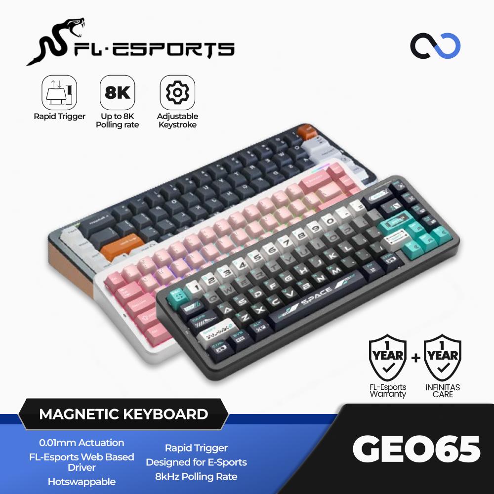 FL-Esports GEO65HE 8K Hall Effect Aluminum 65% Gaming Keyboard Rapid Trigger DKS SOCD Wooting