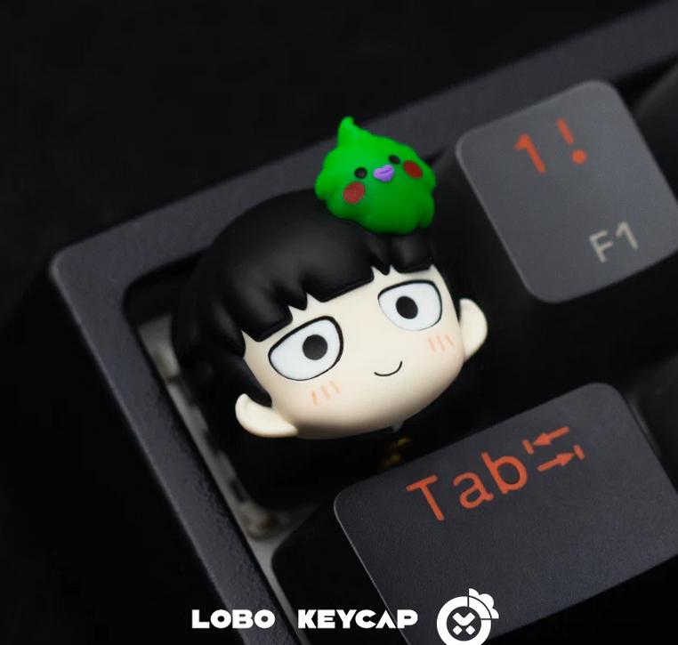 Lobo Shigeo Mob Psycho 100 Anime Artisan Keycaps Resin Keycap