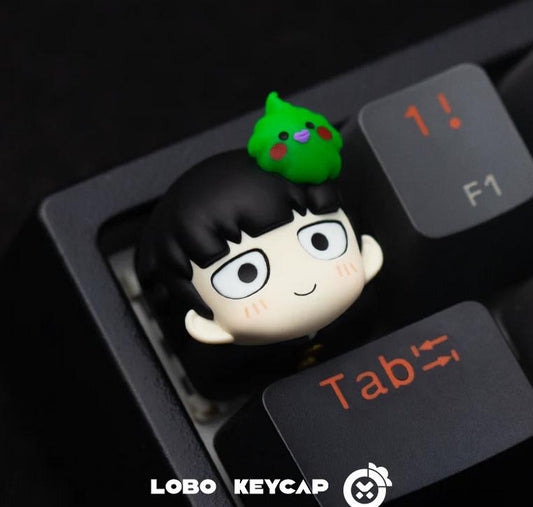 Lobo Shigeo Mob Psycho 100 Anime Artisan Keycaps Resin Keycap