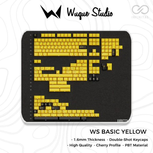 Wuque Studio WS Basic Yellow Doubleshot PBT Keycaps / Keycap