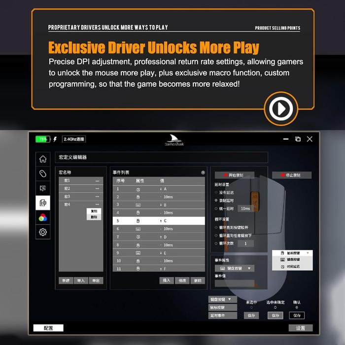 Darmoshark M3s Pro 4k Varun Wireless Ultra Light Ambi Gaming Mouse