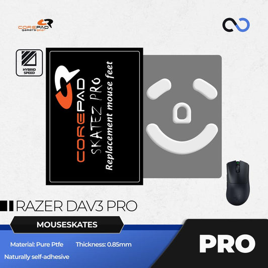 Corepad PRO Razer Deathadder V3 Pro PTFE Gaming Mouse Feet (Speed-Hybrid)
