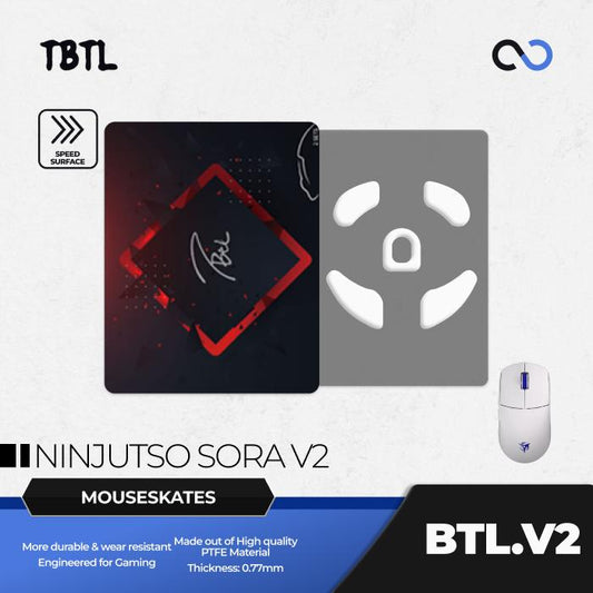 TBTL BTL V2 Lamzu Inca Mouse Feet / Mouse Skate PTFE for Cloth Mouse pad (Hybrid-Speed)