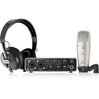 Behringer U-PHORIA / UPHORIA STUDIO PRO Recording Bundle include UMC202HD /C-1 / HPS5000