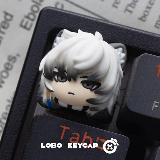 Lobo Silverash Arknights Theme Artisan Keycaps Resin Keycap