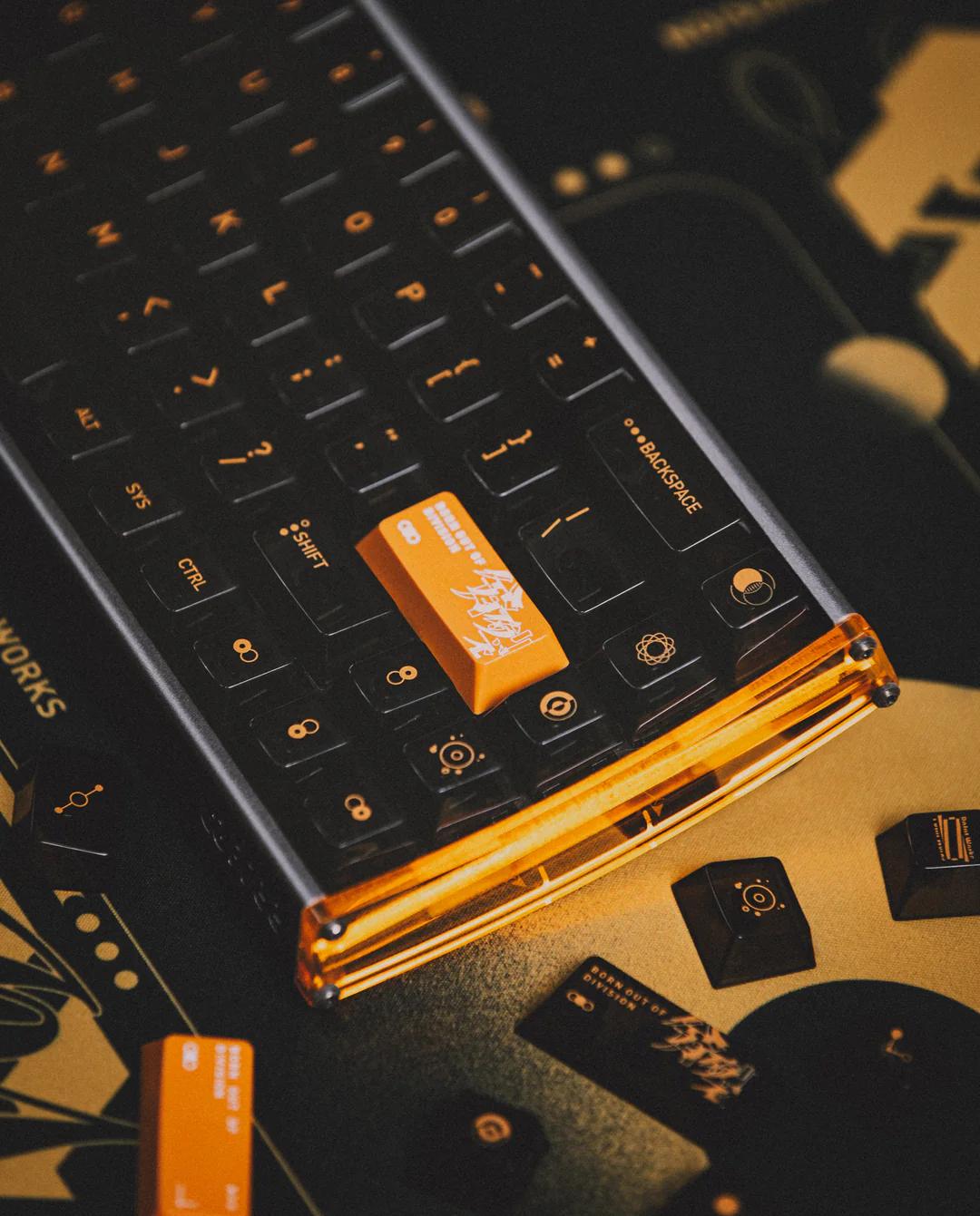 LeleLab x PointWorks SuperX Splinter Transparent Keycaps Cherry Profile UV Printed ABS Keycap 133-Keys