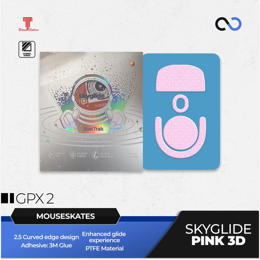 Skyglide StatTrak Pink 3D Logitech G Pro X 2 Superlight / GPX 2 Gaming Mouse Feet / Mouse Skate PTFE (Hybrid-Control)