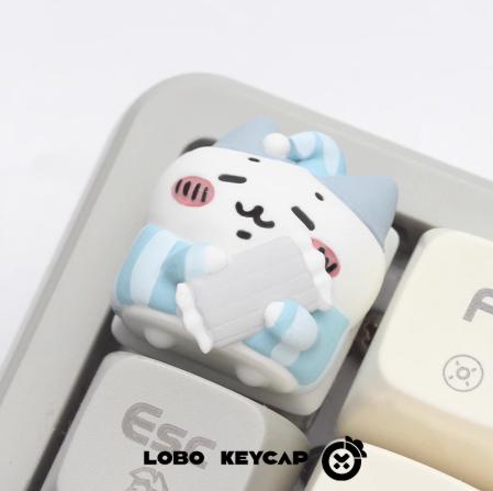 Lobo Hachiware Pajama Chiikawa Artisan Keycaps Resin Keycap