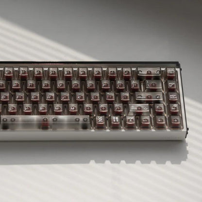 LeleLab SupSup Smoky ApplePie Transparent Keycaps Cherry Profile UV Printed ABS Keycap 100-Keys