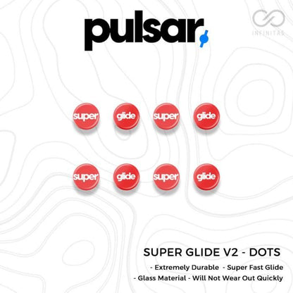 Pulsar Superglide 2 / V2 6mm Dot Skates Glass mouse feet isi 8