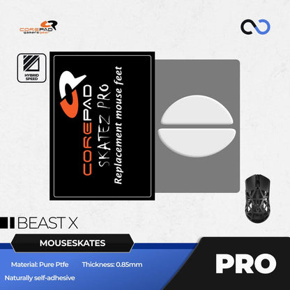 Corepad PRO WLMouse Beast X PTFE Mouse Feet / Mouse Skate for Cloth Mouse pad (Speed-Hybrid)