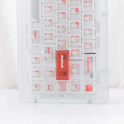 LeleLab Supsup SuperX White Transparent Keycaps Cherry Profile UV Printed ABS Keycap 139-Keys