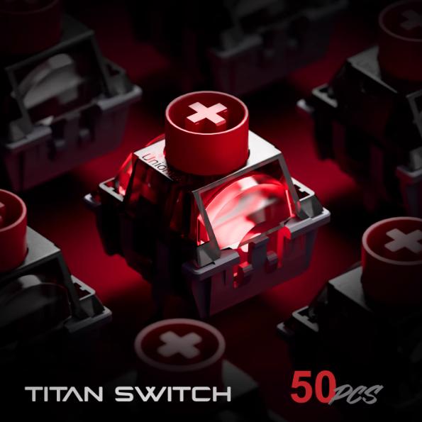 Unionwell Red Star HE Hall Effect Keyboard PCB Mount Magnetic Switch (Linear) by Titan Nation