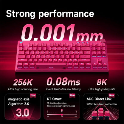 MCHOSE MIX87 E-Sports 8K Hall Effect TKL Magentic Gaming Keyboard Rapid Trigger SOCD DKS Wooting
