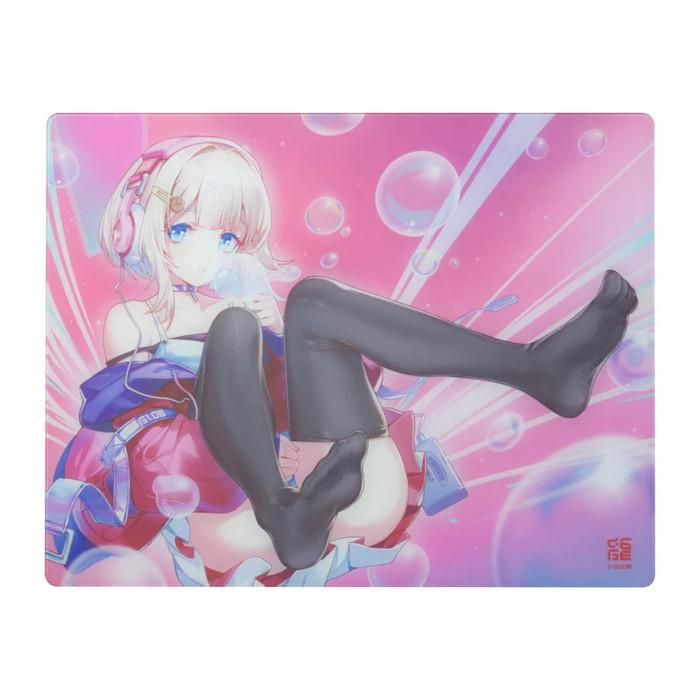 D-Glow YING Silicone Base Glass Gaming Mousepad Kaca (Speed-Control)