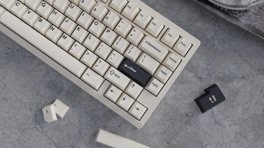 Wuque Studio WS Creamy Charcoal Keycaps Cherry Profile Doubleshot PBT Keycap 223-Keys