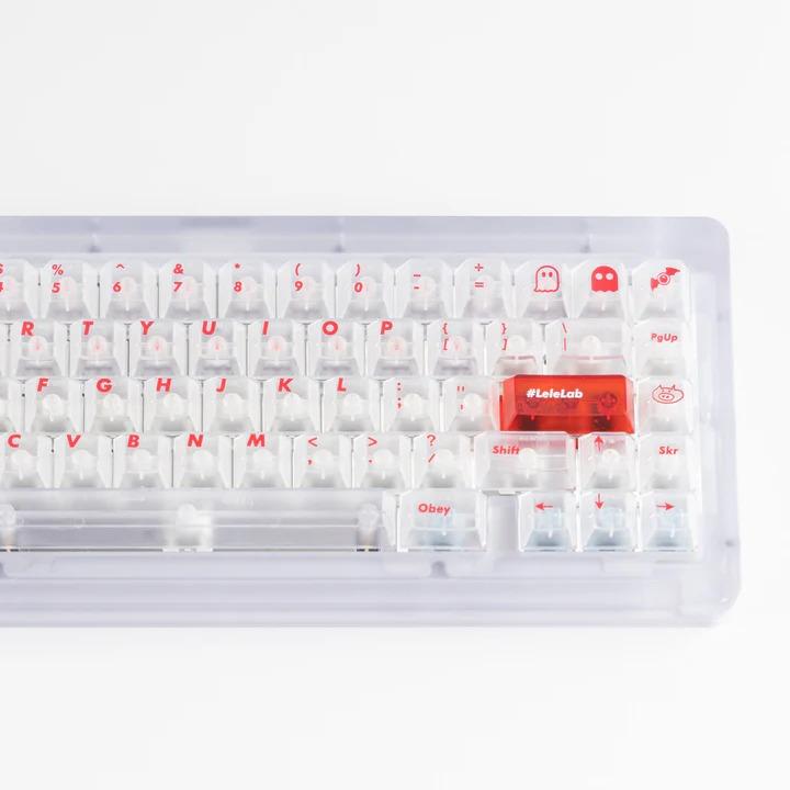 LeleLab Supsup SuperX White Transparent Keycaps Cherry Profile UV Printed ABS Keycap 139-Keys