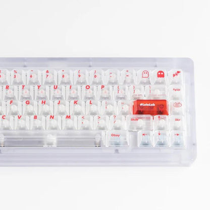 LeleLab Supsup SuperX White Transparent Keycaps Cherry Profile UV Printed ABS Keycap 139-Keys