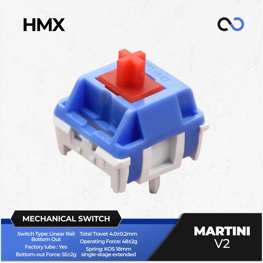 HMX Martini V2 Pre-Lubed Mechanical Keyboard PCB Mount Switch (Linear) by BCKeys