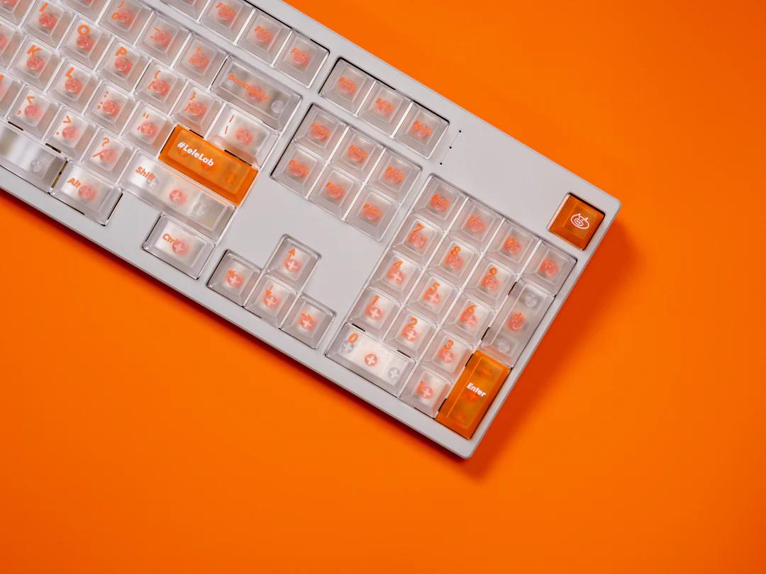 LeleLab X Sensy Juicy Transparent Keycaps Cherry Profile UV Printed ABS Keycap 159-Keys
