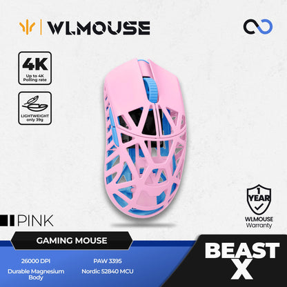 WLMouse Beast X / BeastX Super Light Magnesium Wireless Gaming Mouse