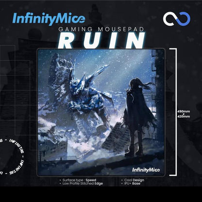 Infinity Mice Ruin Poron Base Gaming Mousepad (Speed)