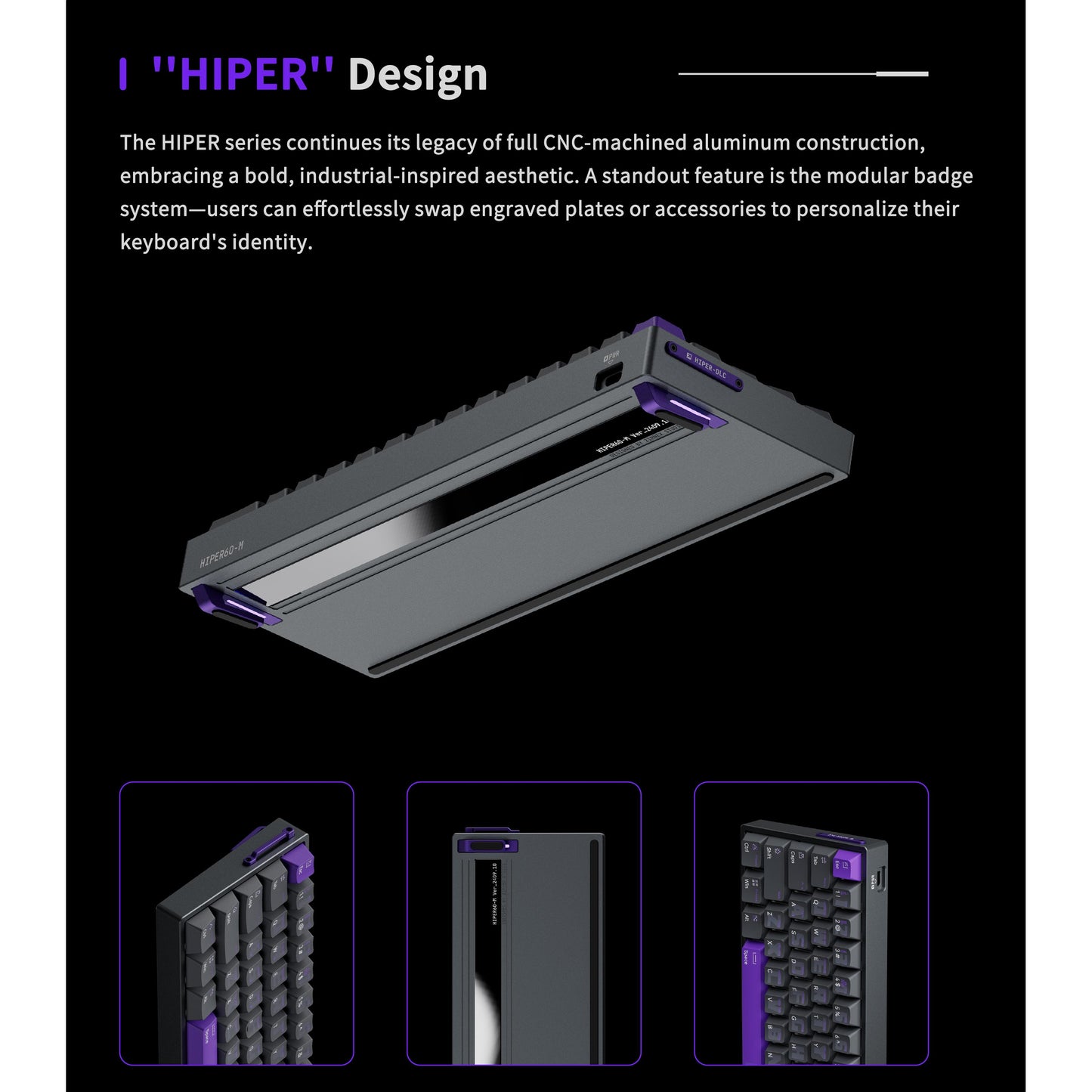 Zirnex Hiper 60-M 8K Hall Effect 60% Gaming Keyboard Rapid Trigger SOCD Aluminum Wooting
