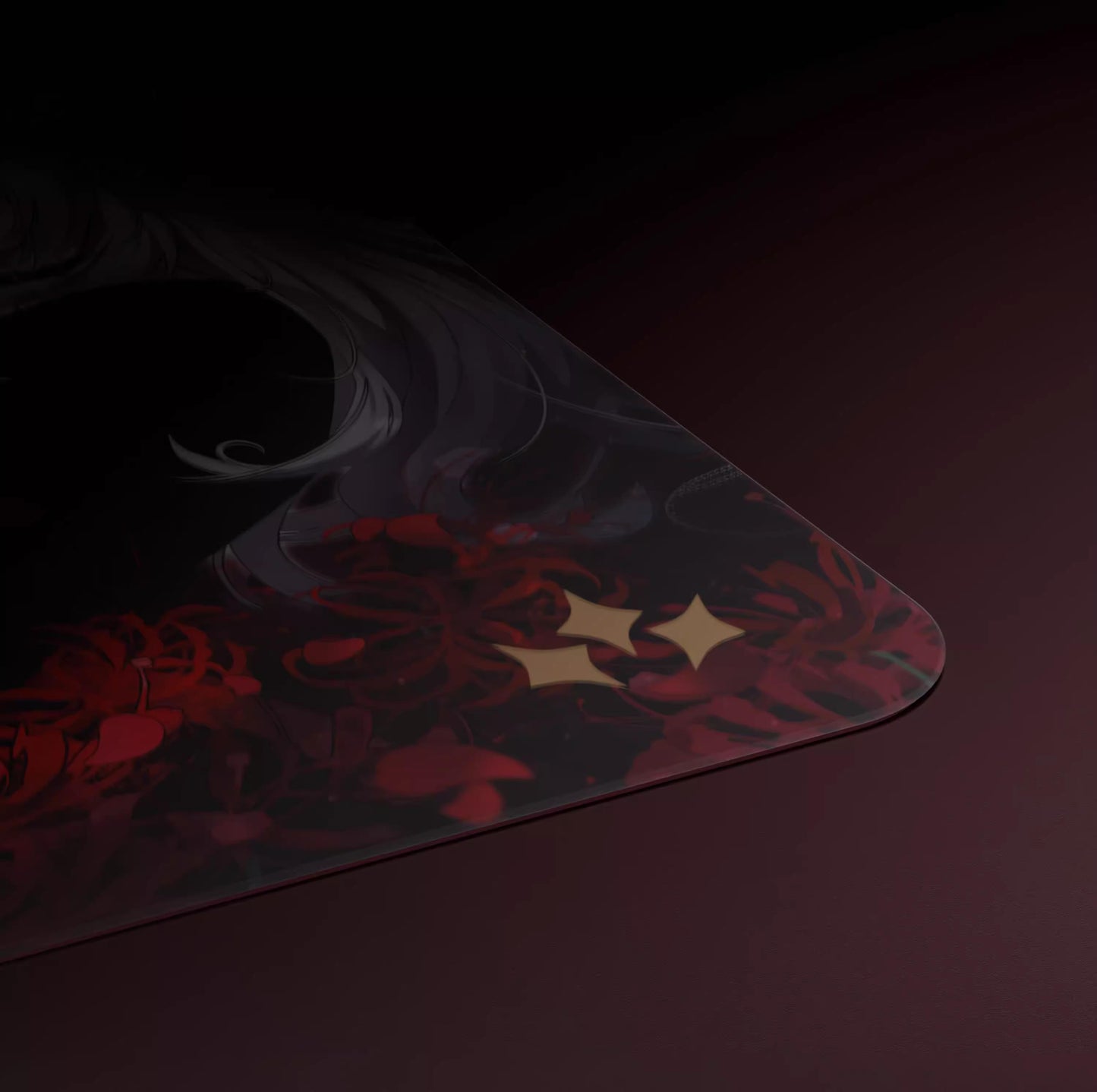 Aimstar Hanazon Quasar Series Silicone Base COATED Tempered Glass Gaming Mousepad Kaca (Speed)