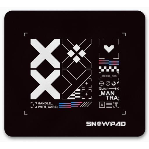 SNOWPAD Snow Silicone Base Glass Gaming Mousepad Kaca (Speed-Control)