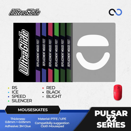 Meow Gaming Gear UltraGlide Pulsar X2 / X-2 Series Mouse Feet / Mouse Skate