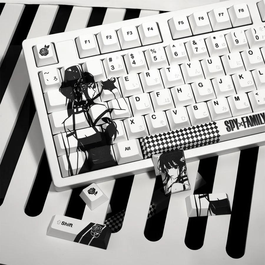 XVX Spy X Family Yor Keycaps Cherry Profile Dye sub PBT Keycap 134-Keys