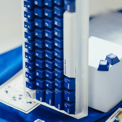LeleLab Istanbul Blue Keycaps Cherry Profile UV Printed ABS Keycap 127-Keys