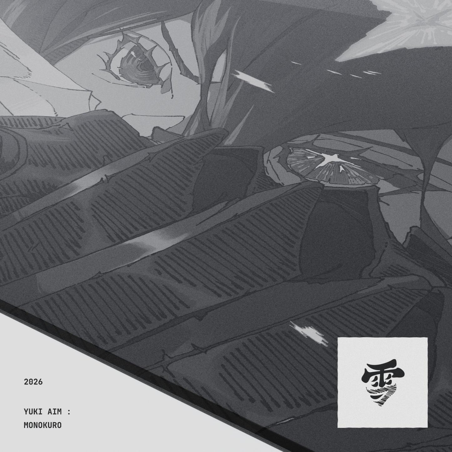 [PO] Yuki Aim Monokuro Glass Limited Edition Silicone Base Gaming Glass Mousepad Kaca (Hybrid-Speed)