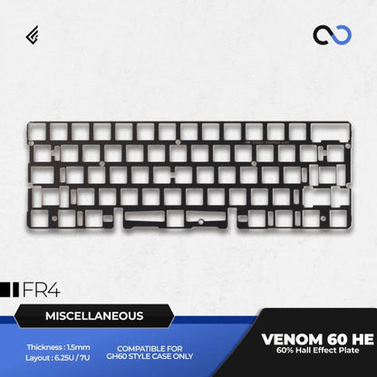 Geonworks VENOM 60 HE Plate GH60 Hall Effect 60% Gaming Keyboard Rapid Trigger SOCD