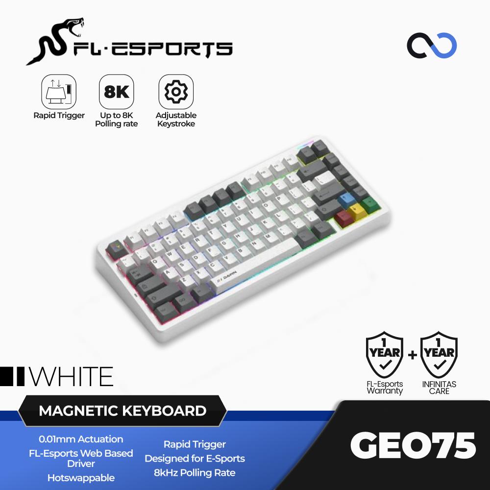 FL-Esports GEO75 HE 8K Hall Effect Aluminum 75% Gaming Keyboard Rapid Trigger DKS SOCD Wooting