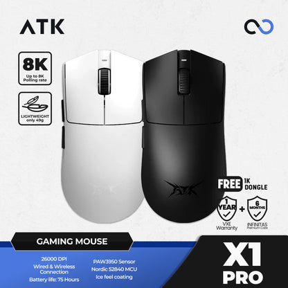 ATK X1 PRO Blazing Sky 8K Wireless Light Weight Gaming Mouse